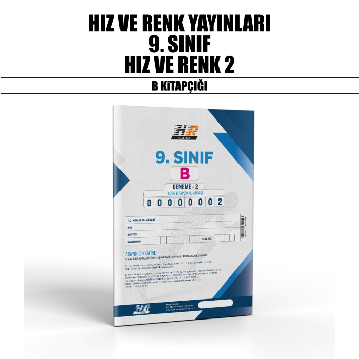 HIZ RENK 09.SINIF SÜREÇ ANALİZ SERİSİ 2-B - 25-26
